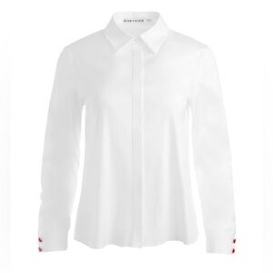 Alice + Olivia Willa Heart Placket  Button-Up Women's Blouse